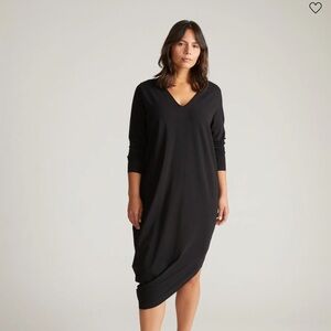 NWT Universal Standard Black GENEVA V-Neck Long Sleeve Dress Sz S / 14/16